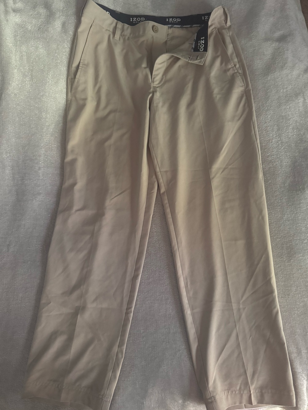 Men's Khaki Izod Golf Dress Pants